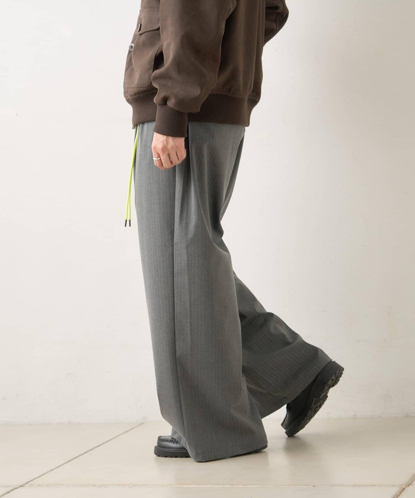 【WHIMSIC/2尺碼可選】細條紋寬鬆西裝褲