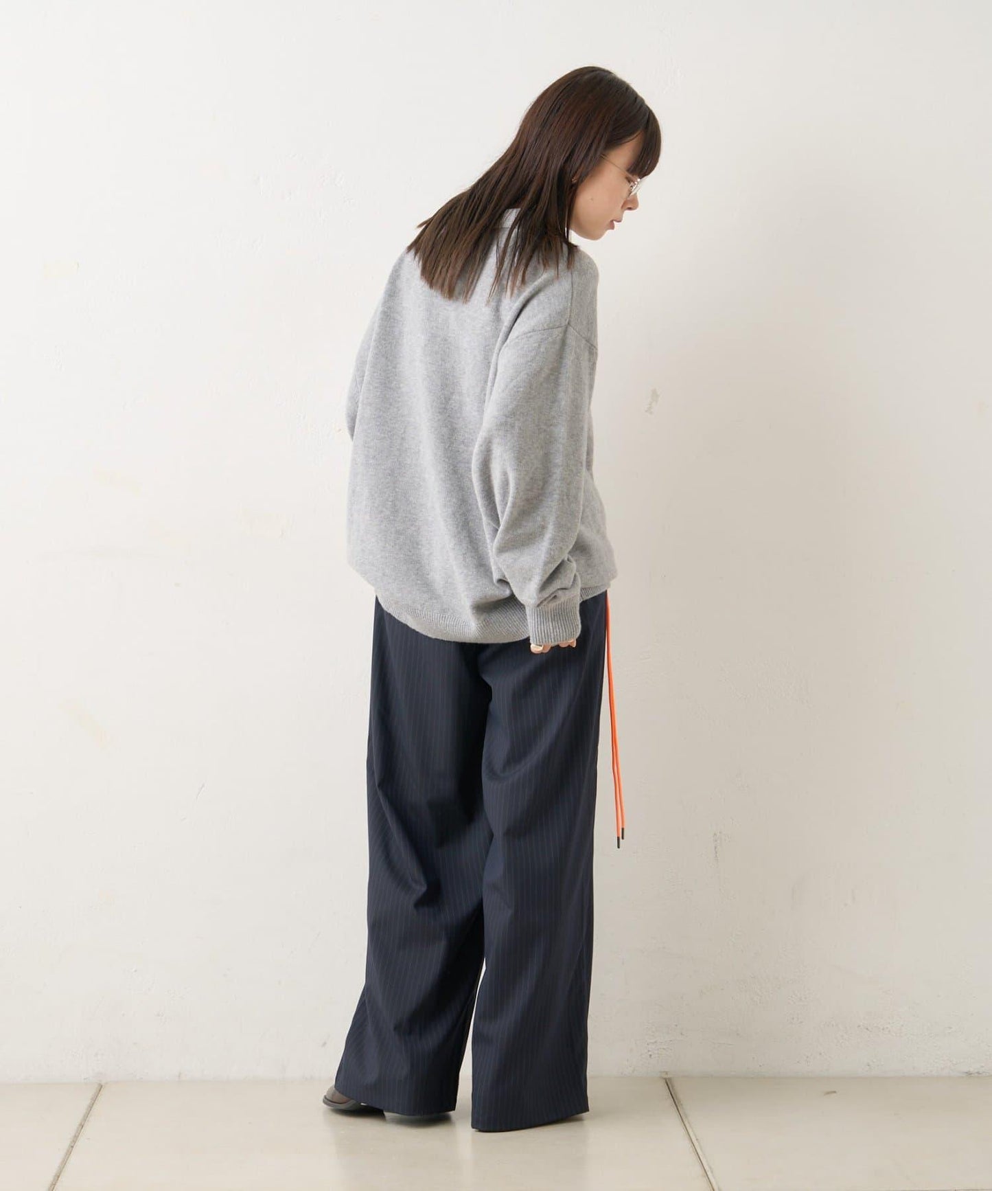 【WHIMSIC/2尺碼可選】細條紋寬鬆西裝褲