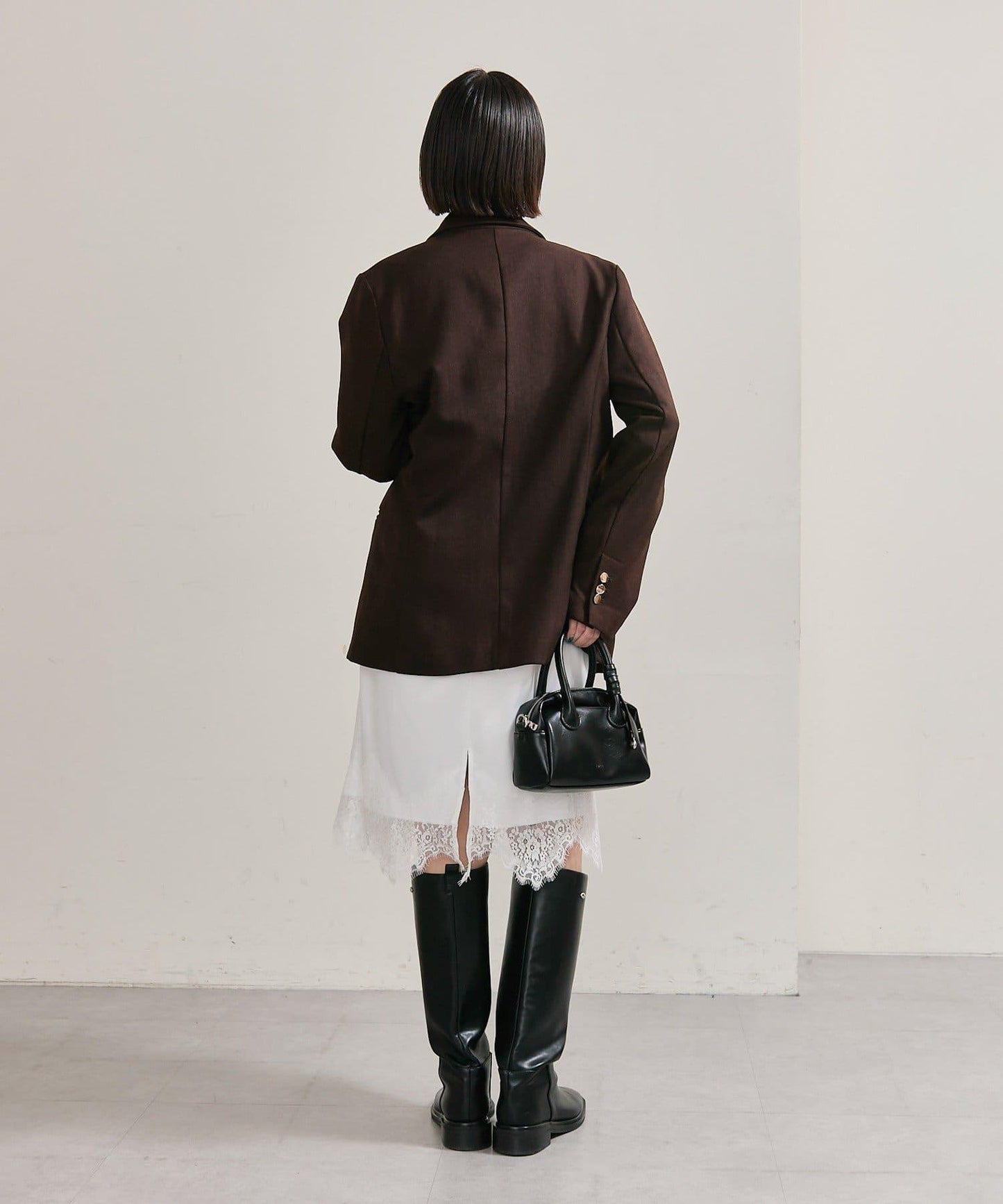 下襬蕾絲多功能半身裙