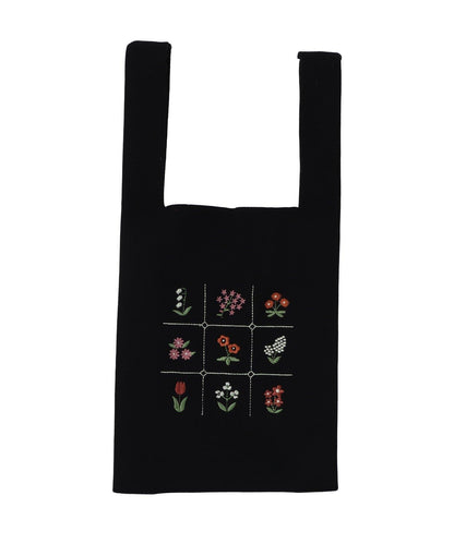 花卉刺繡針織包