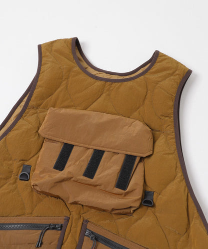 WHITE MOUNTAINEERING 菱格絎縫羽絨馬甲