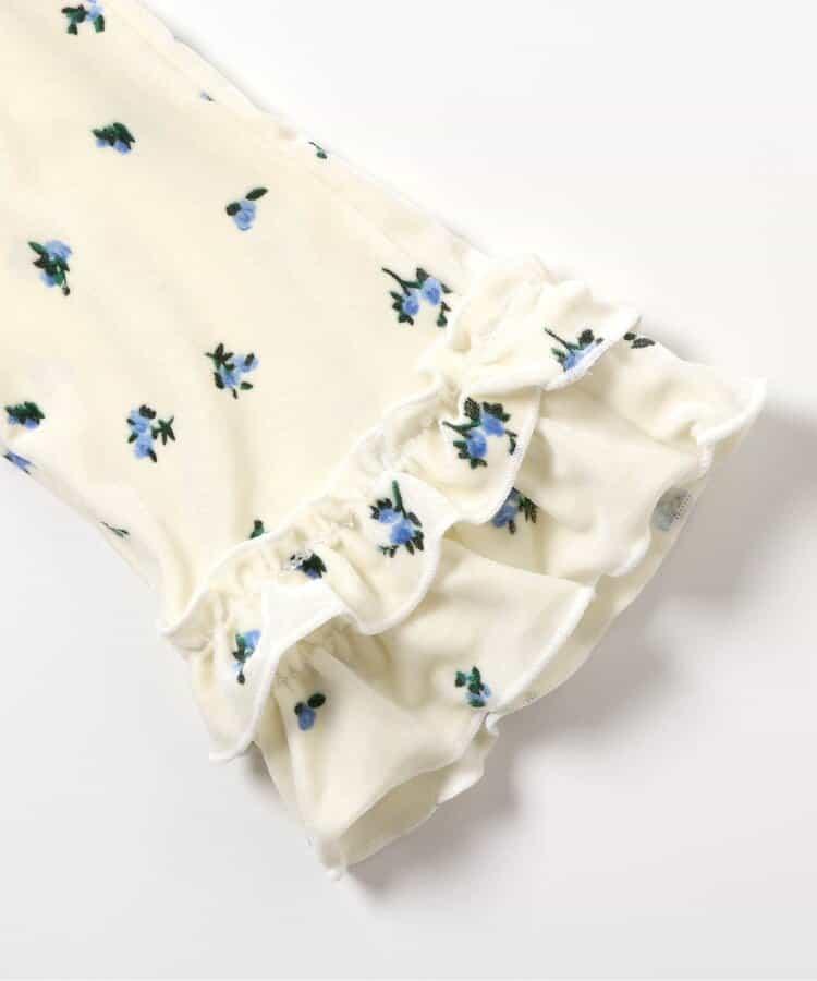 天鵝絨荷葉邊打底褲 10分長度