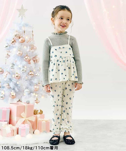 天鵝絨荷葉邊打底褲 10分長度