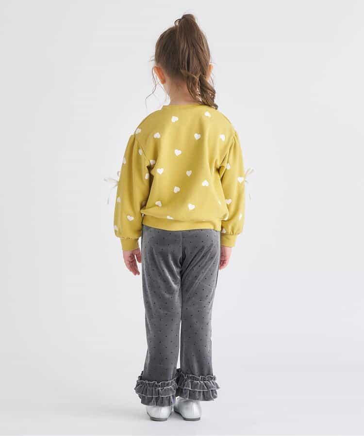 天鵝絨荷葉邊打底褲 10分長度