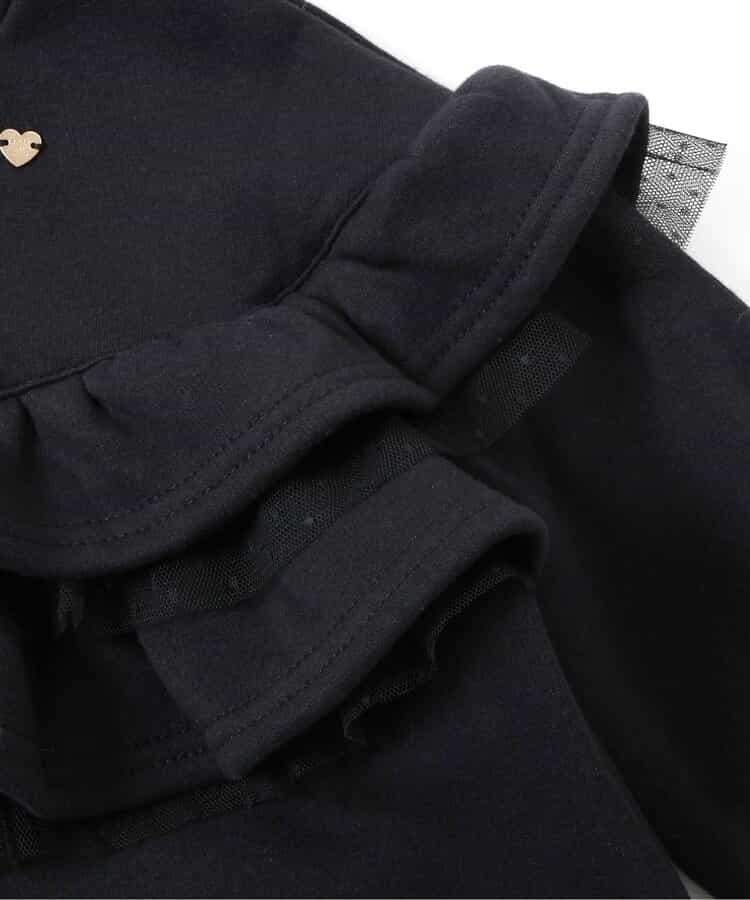 內襯絨毛荷葉邊連衣裙