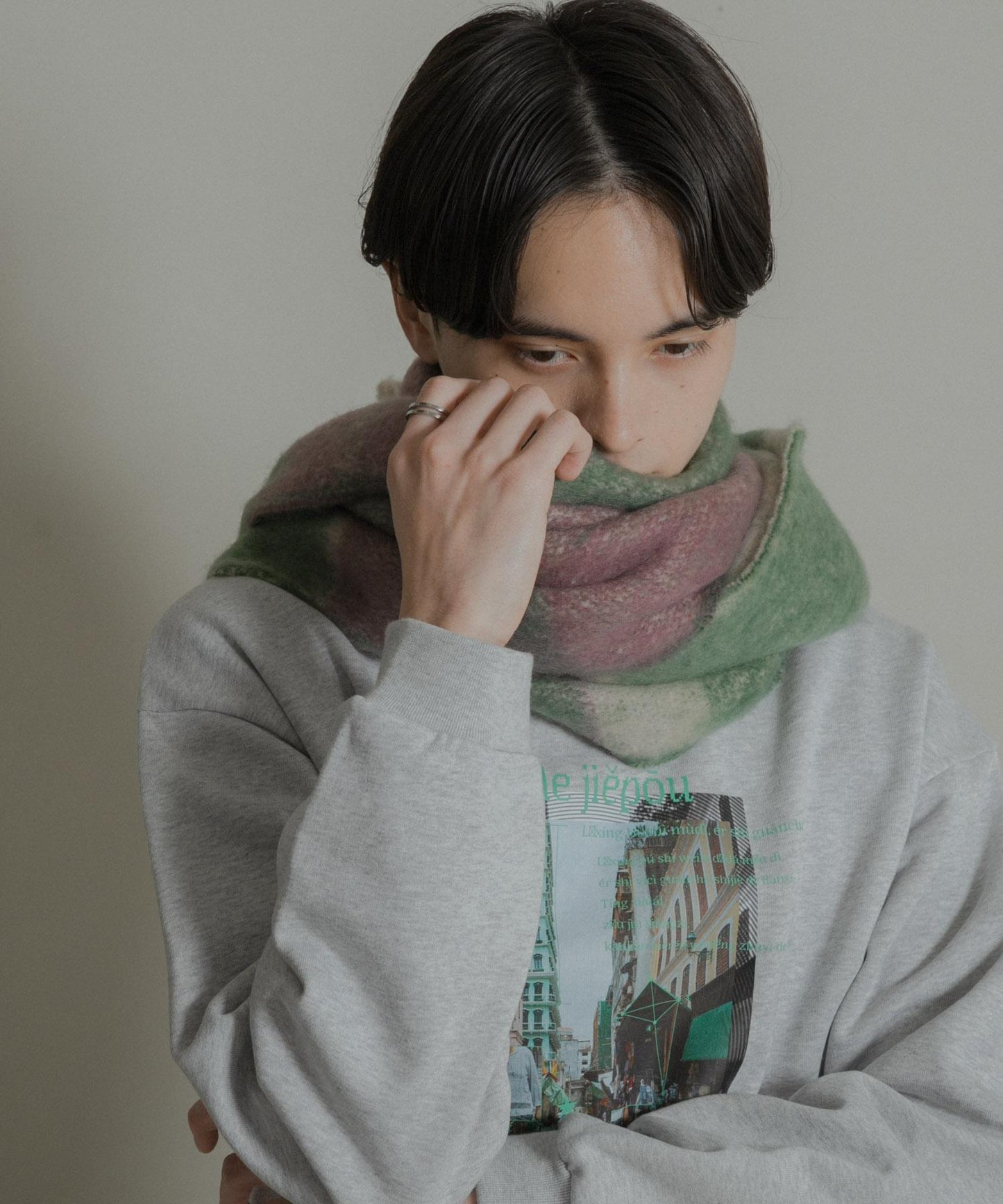 圖案加厚大號圍巾