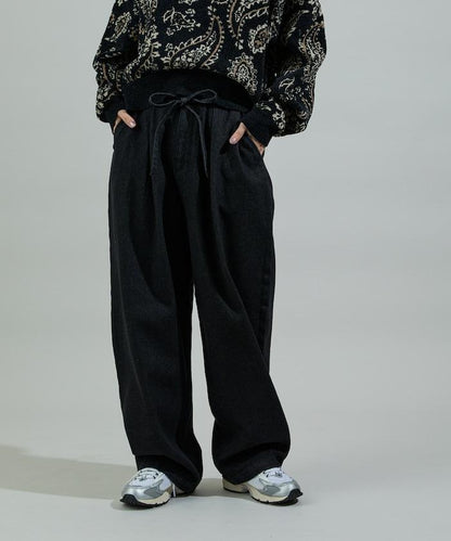 保暖繫帶休閒褲