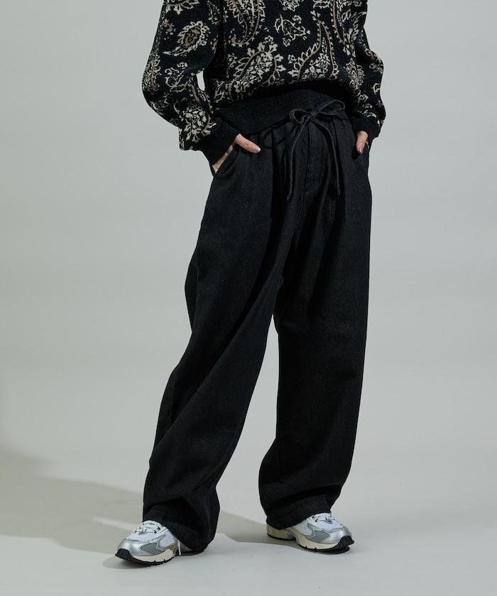 保暖繫帶休閒褲