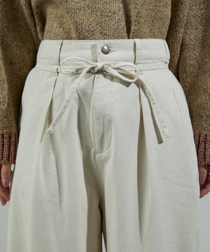 保暖繫帶休閒褲