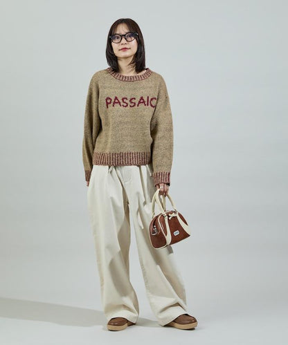 拼色標誌針織衫