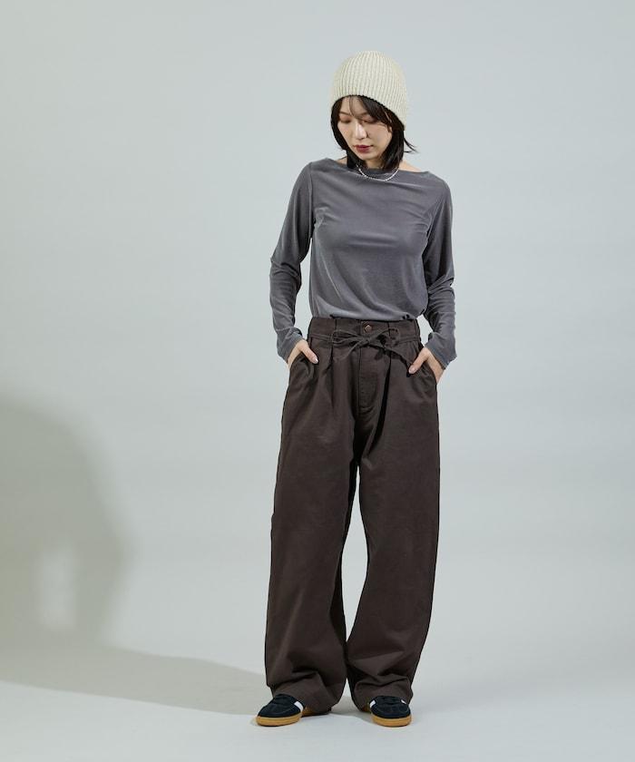 保暖繫帶休閒褲