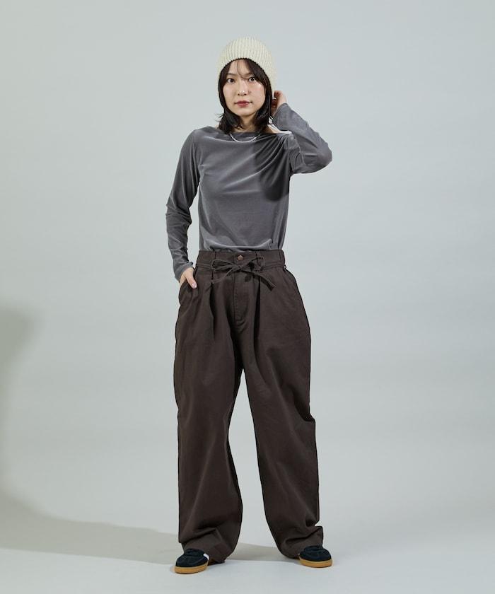 保暖繫帶休閒褲