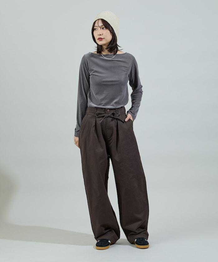 保暖繫帶休閒褲