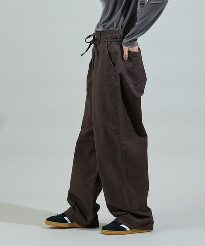 保暖繫帶休閒褲