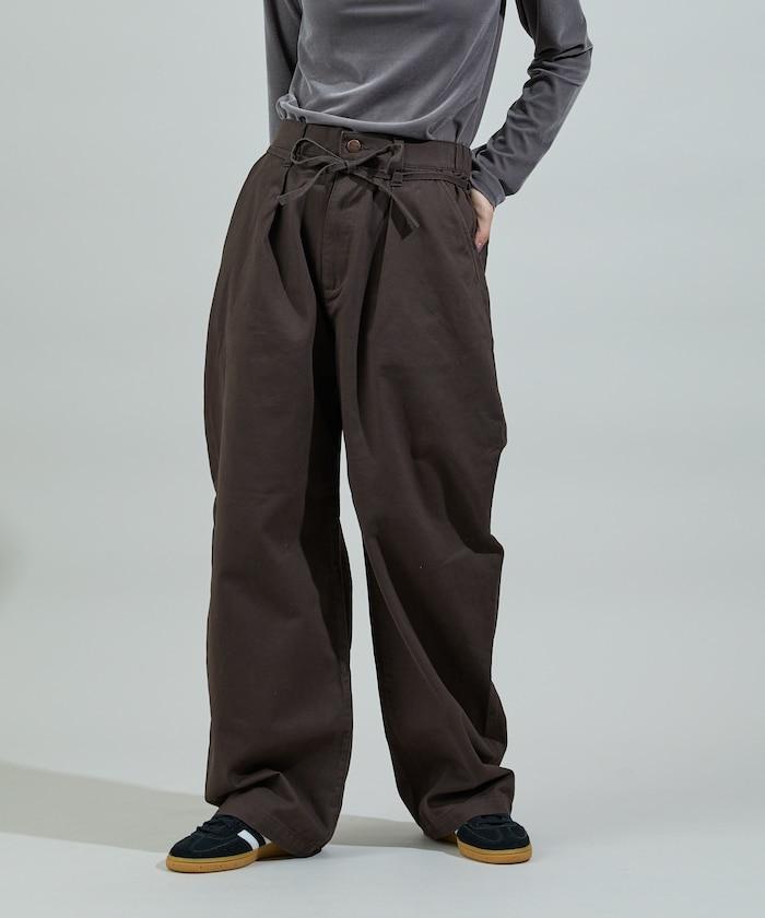 保暖繫帶休閒褲