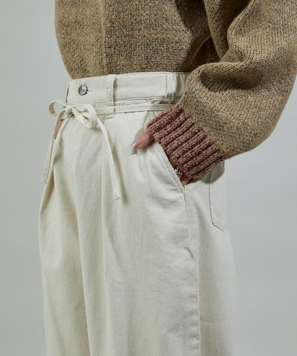 保暖繫帶休閒褲