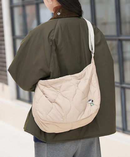 [《PEANUTS》] 絎縫中號單肩包