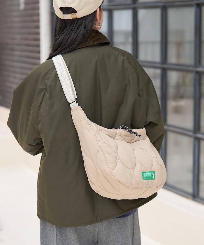 [《PEANUTS》] 絎縫中號單肩包