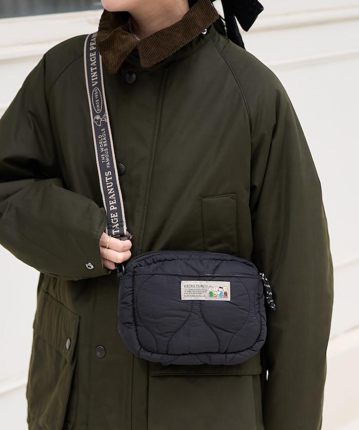 [《PEANUTS》] 絎縫小號單肩包