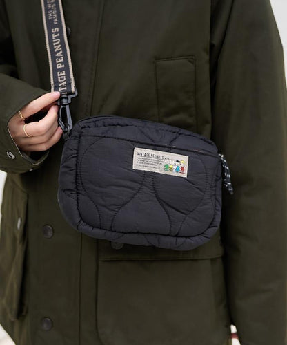 [《PEANUTS》] 絎縫小號單肩包