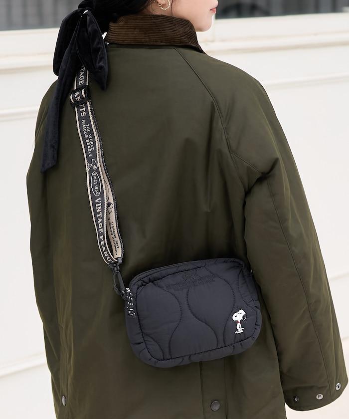 [《PEANUTS》] 絎縫小號單肩包