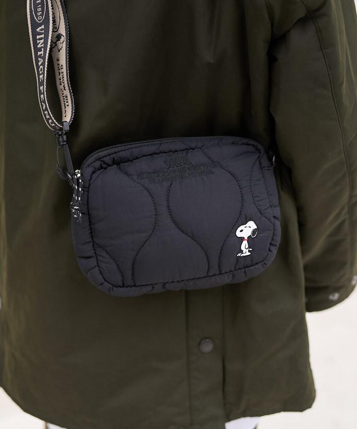 [《PEANUTS》] 絎縫小號單肩包