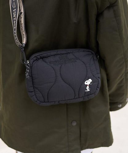 [《PEANUTS》] 絎縫小號單肩包