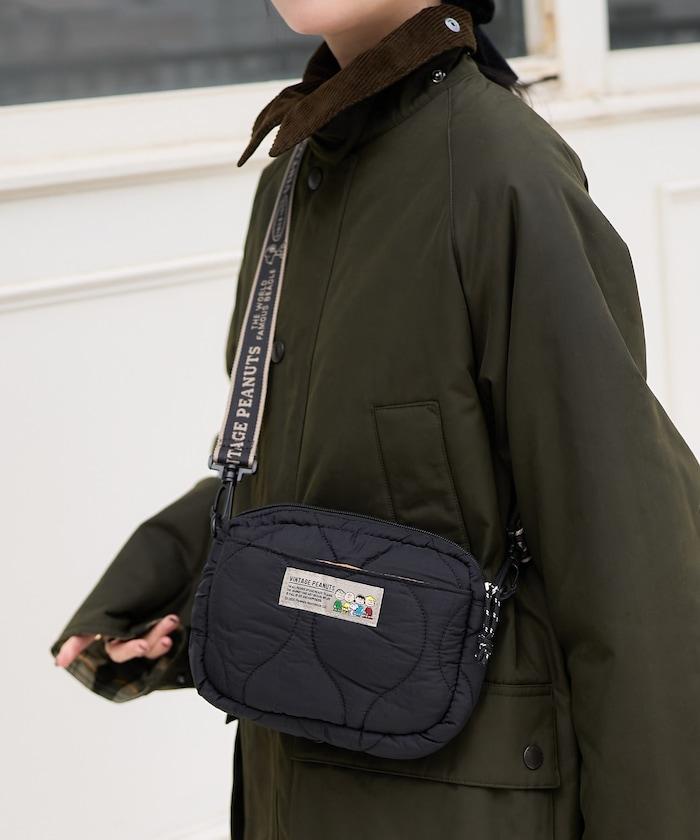 [《PEANUTS》] 絎縫小號單肩包