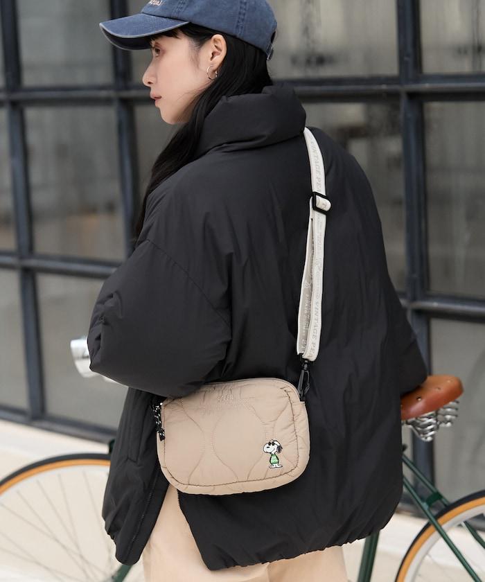 [《PEANUTS》] 絎縫小號單肩包