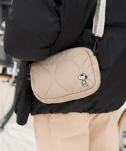 [《PEANUTS》] 絎縫小號單肩包