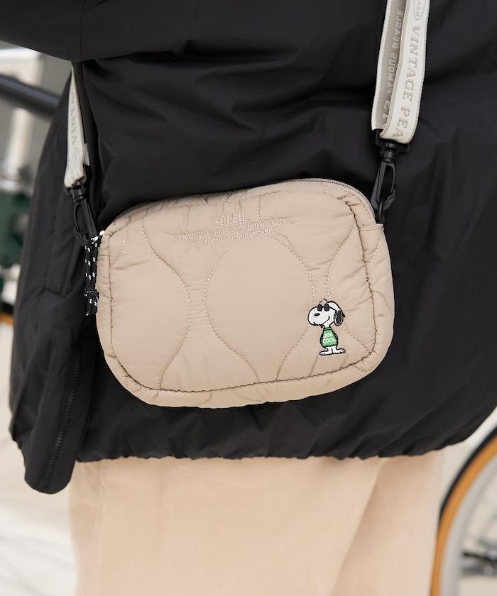 [《PEANUTS》] 絎縫小號單肩包