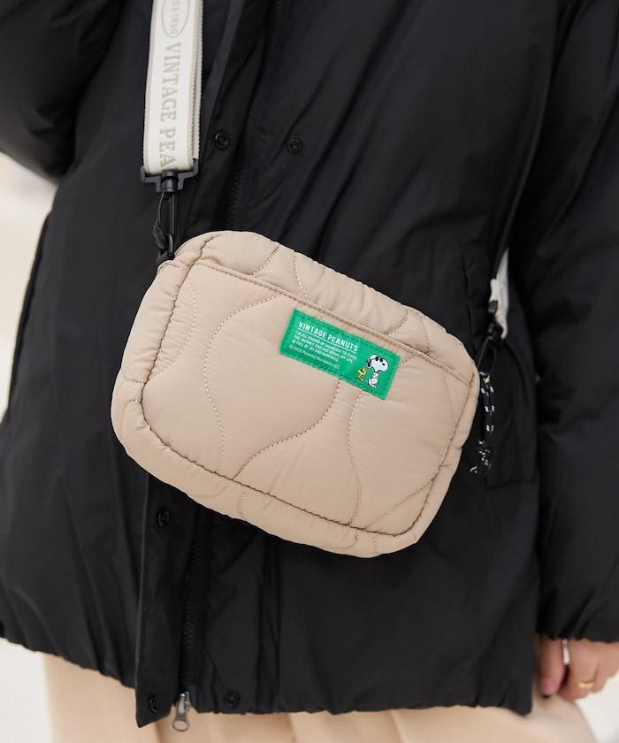 [《PEANUTS》] 絎縫小號單肩包