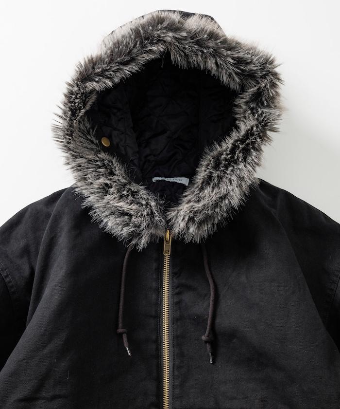 仿皮草拉鍊連帽加棉外套