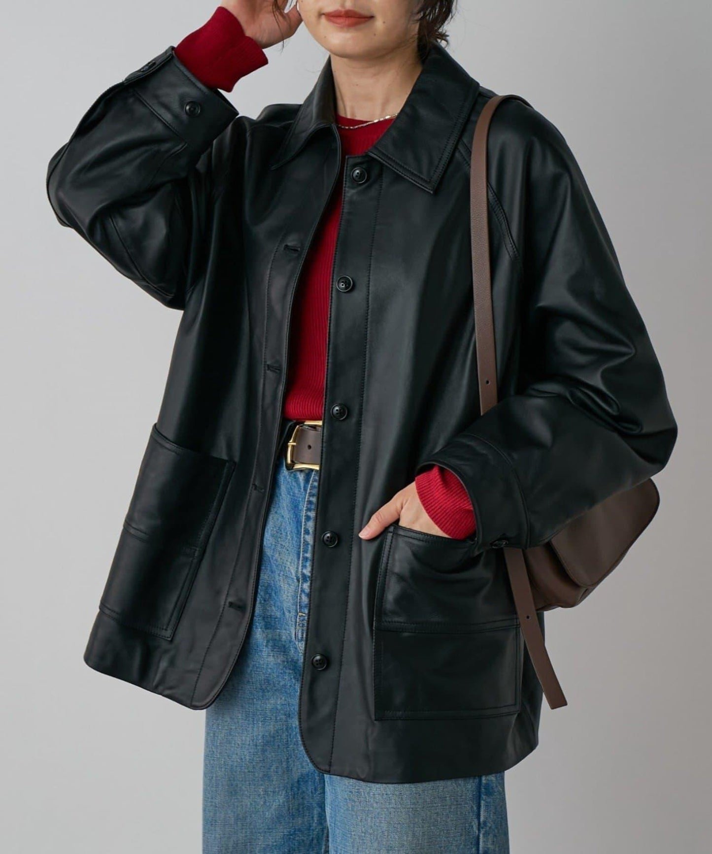 【MONN.:.(モン)】皮革夾克