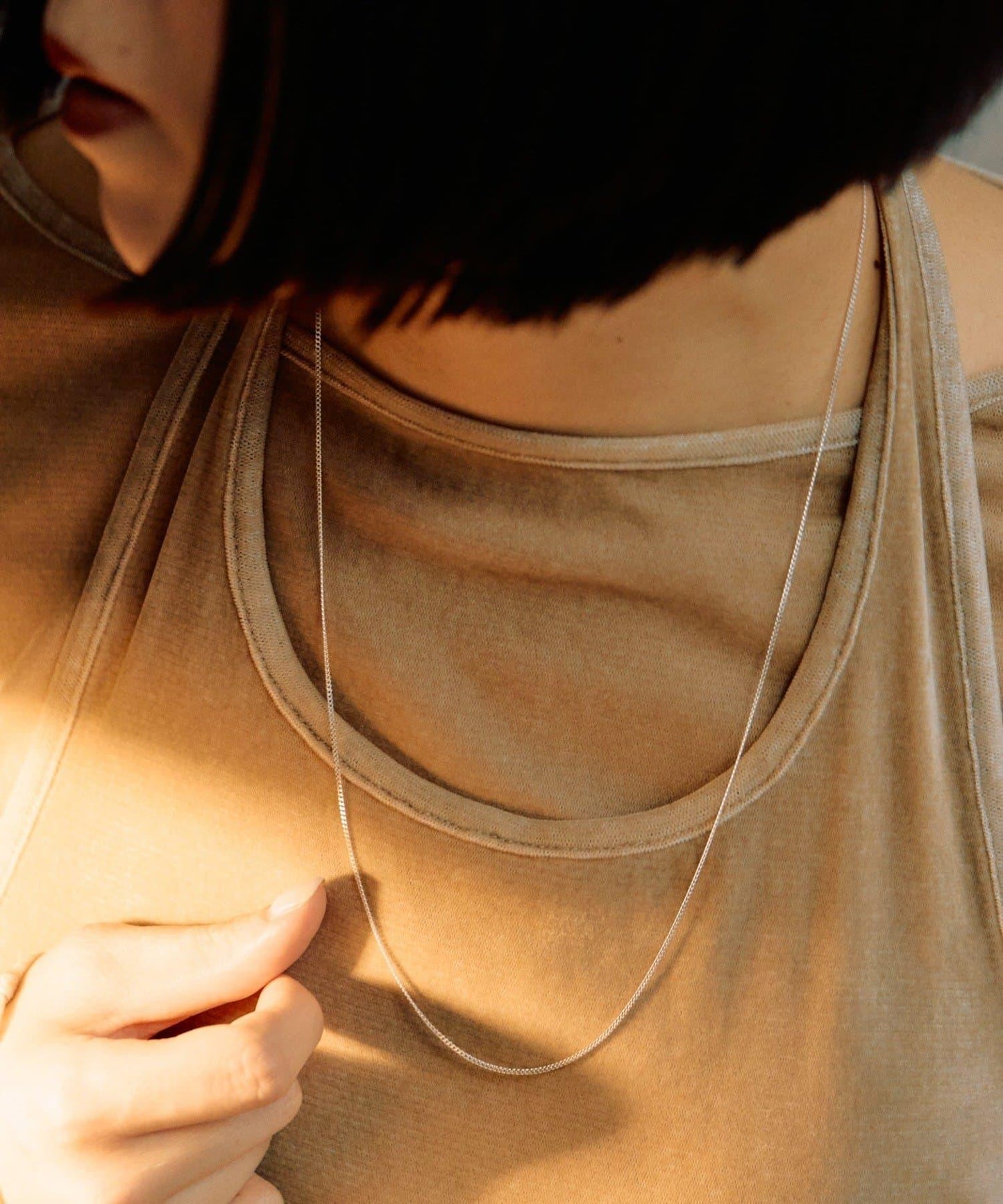 《インフルエンサーuchida企畫/スターリングシルバー》T字扣長款項鍊