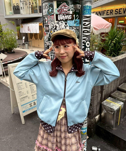 ◇12/24&25限定◇【momo聯名】【HELLO.SANFRANCISCO/哈嘍舊金山】拼色運動夾克