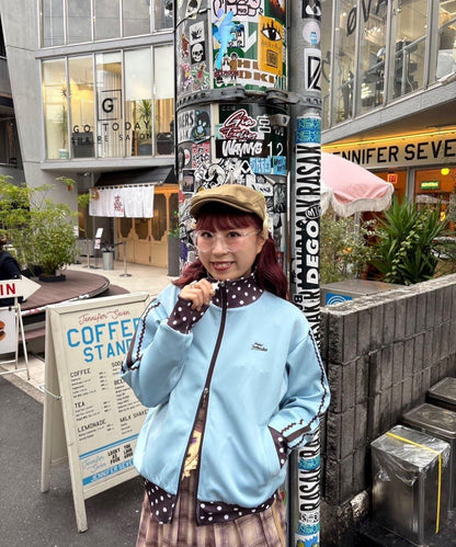 ◇12/24&25限定◇【momo聯名】【HELLO.SANFRANCISCO/哈嘍舊金山】拼色運動夾克