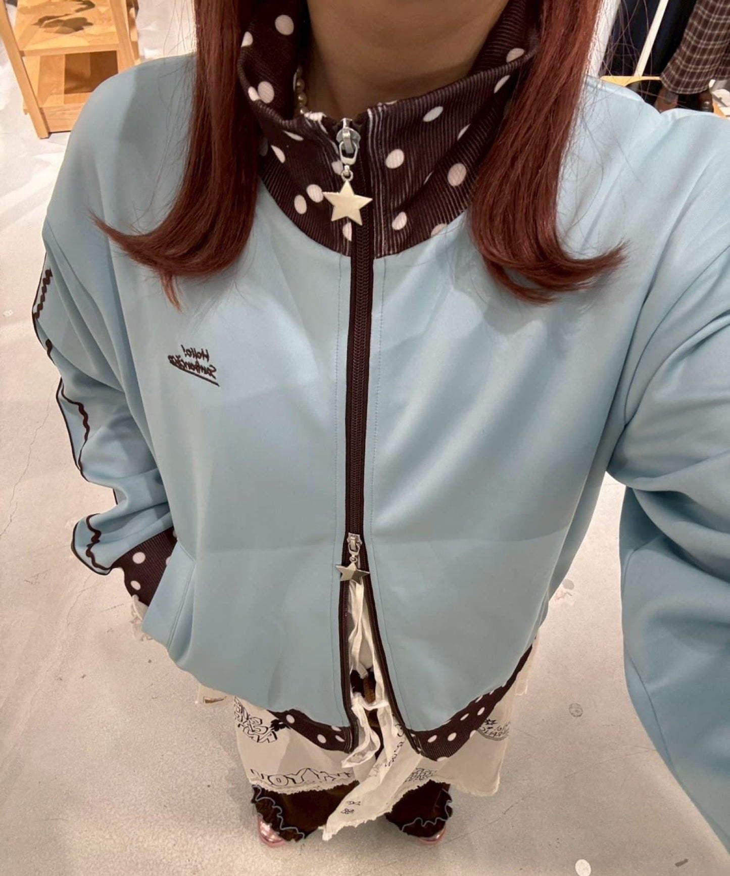 ◇12/24&25限定◇【momo聯名】【HELLO.SANFRANCISCO/哈嘍舊金山】拼色運動夾克