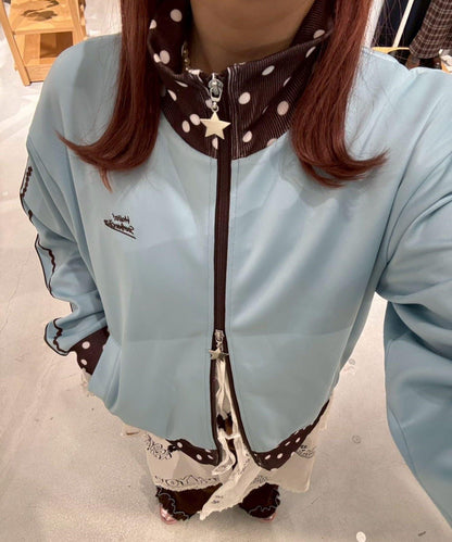 ◇12/24&25限定◇【momo聯名】【HELLO.SANFRANCISCO/哈嘍舊金山】拼色運動夾克