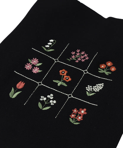 花卉刺繡針織包