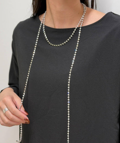 【GALENA/ガレナ】水晶裝飾長款項鍊