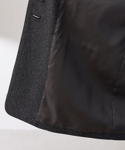 三扣拼接袖西裝夾克