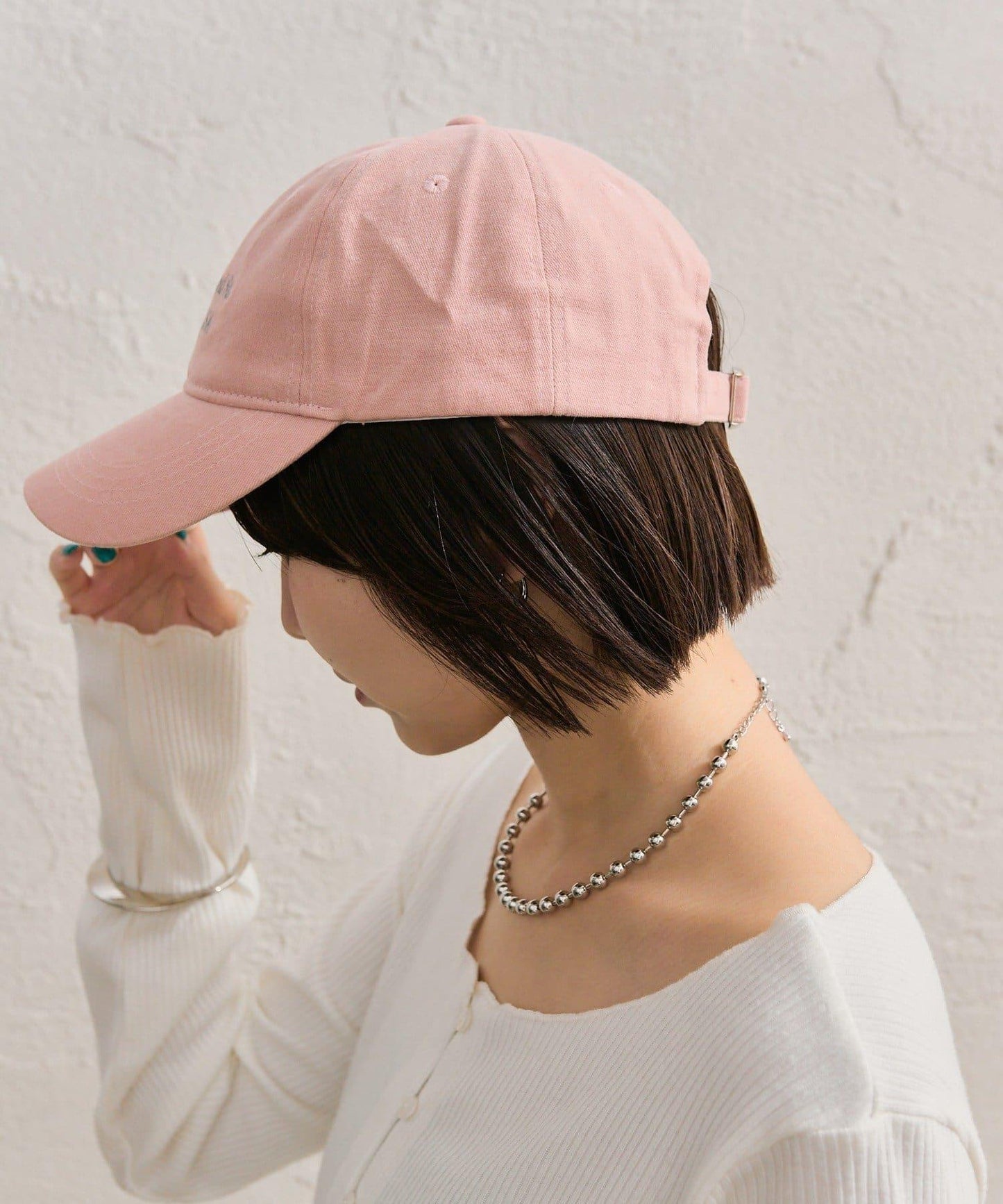 桃子圖案刺繡棒球帽