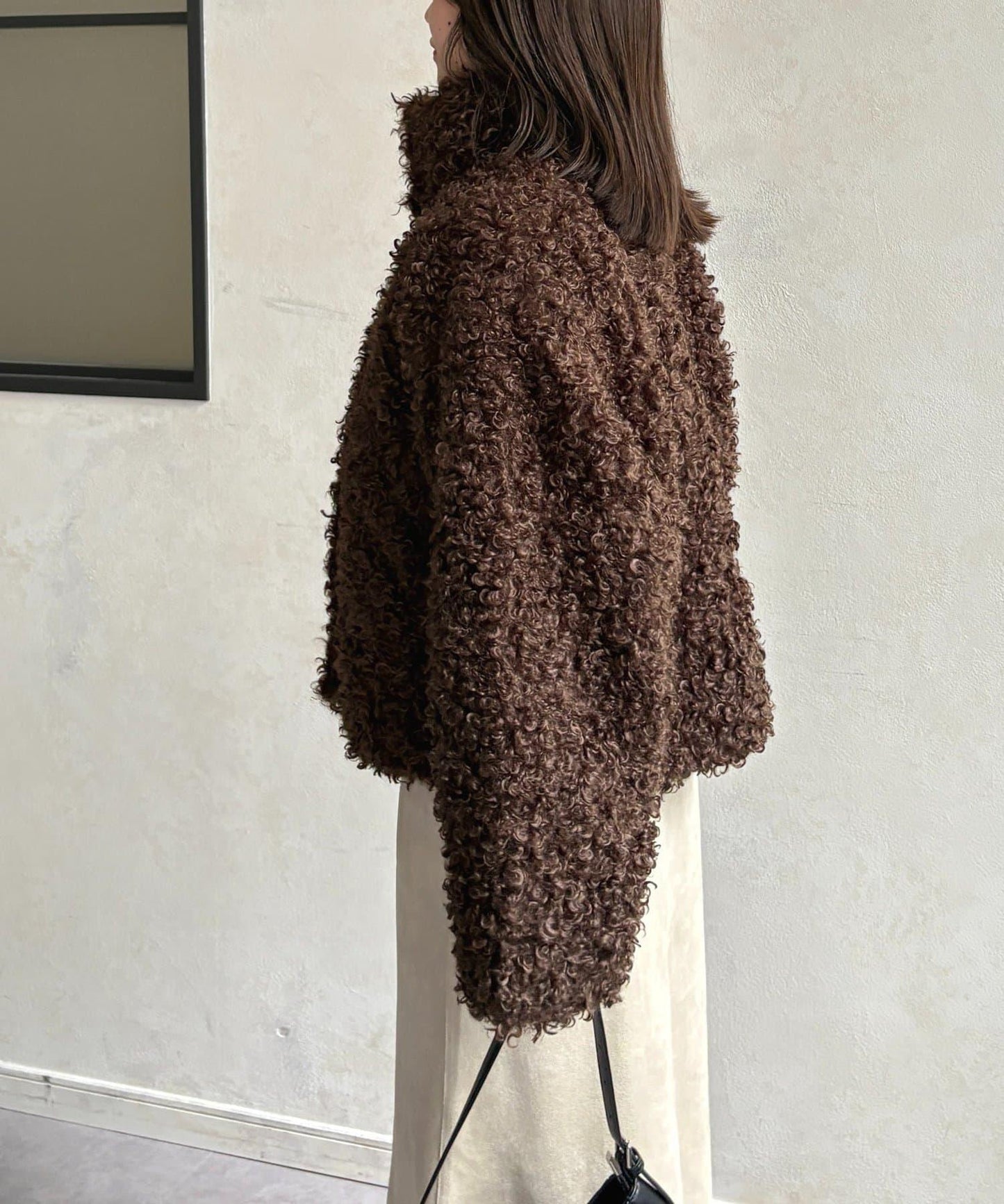 貴賓犬毛中長款夾克