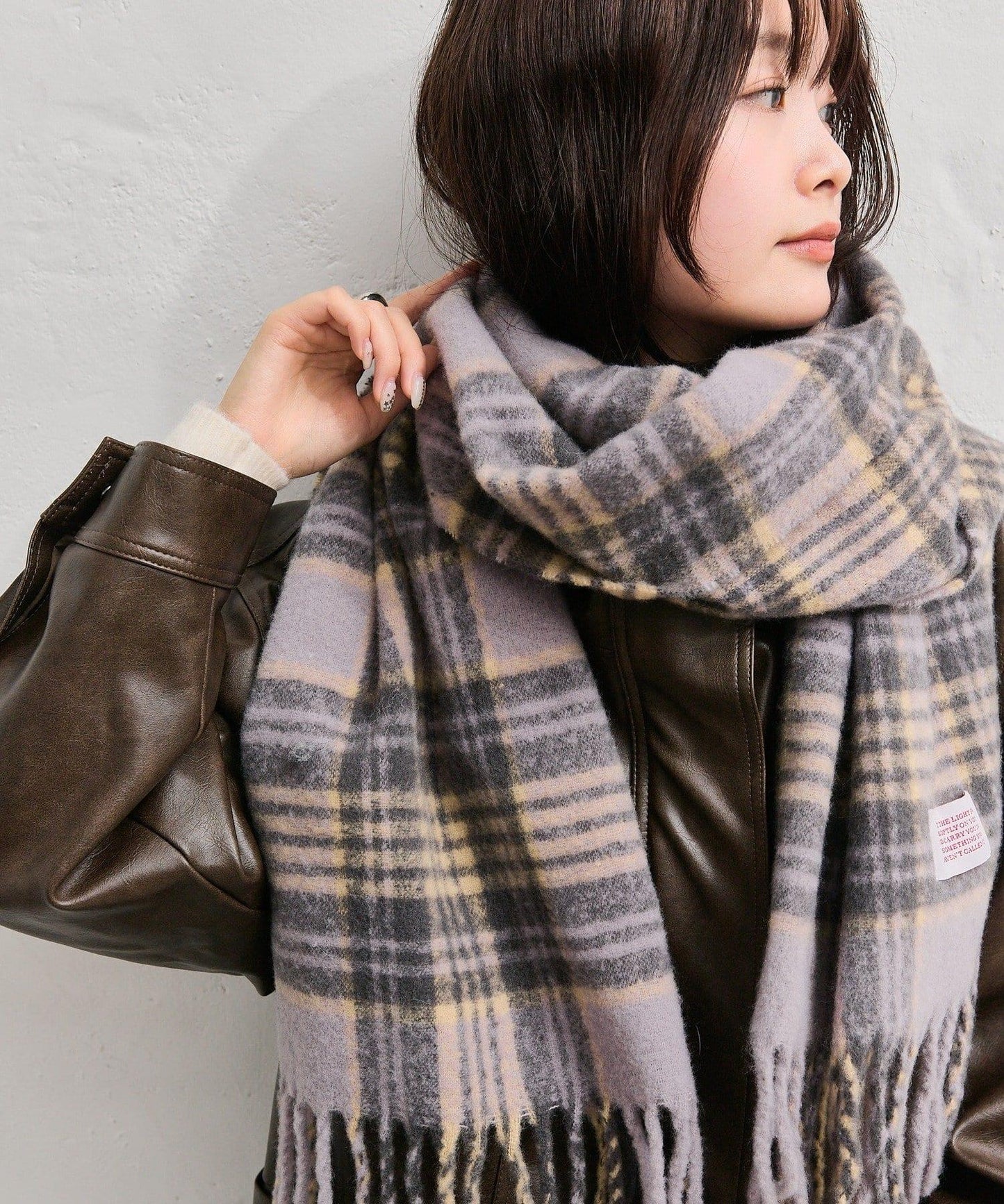格紋圍巾