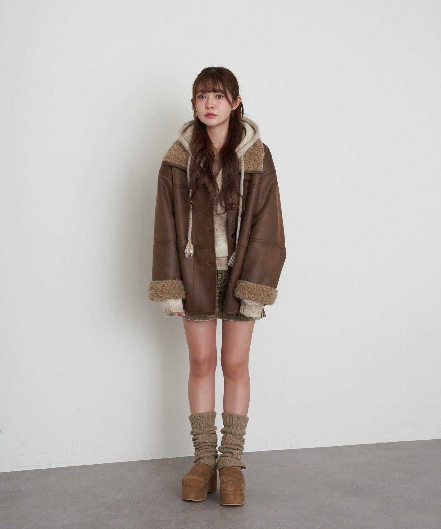 雙面穿仿羊羔毛大衣