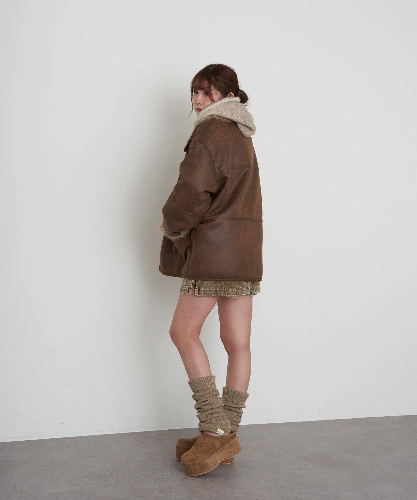 雙面穿仿羊羔毛大衣