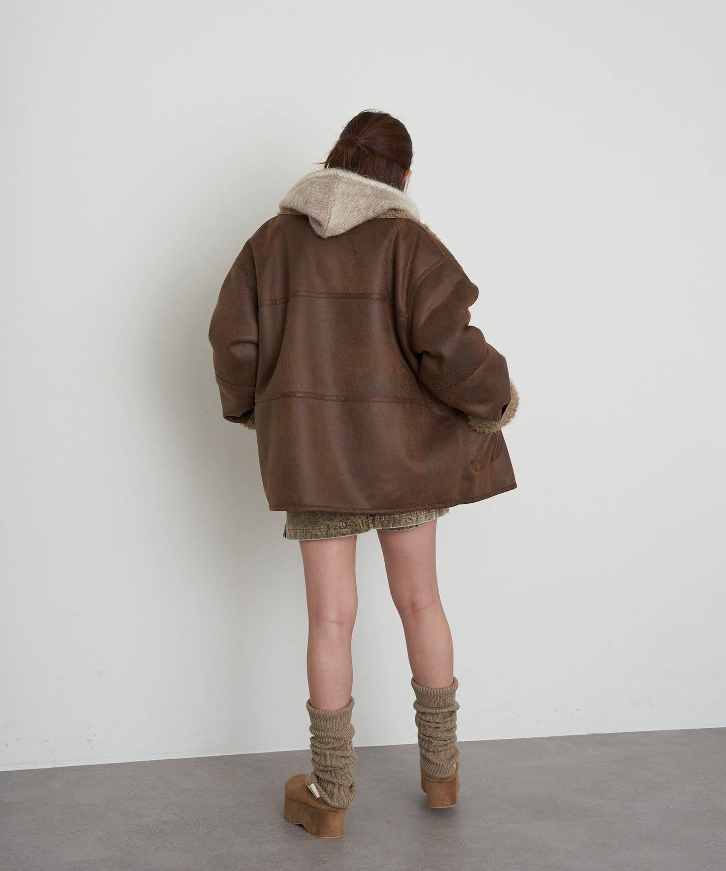 雙面穿仿羊羔毛大衣