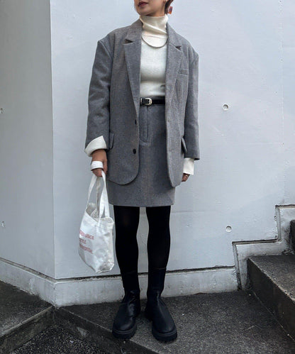 羊毛寬鬆西裝夾克