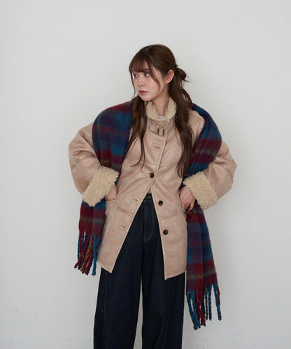 雙面穿仿羊羔毛大衣